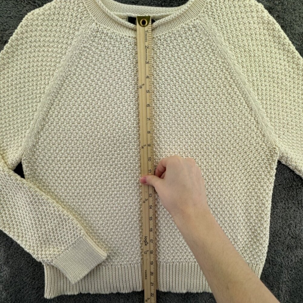 Lauren Ralph Lauren Women XL Ivory Chunky Knit Sweater Pullover Long Sleeve - Picture 2 of 10